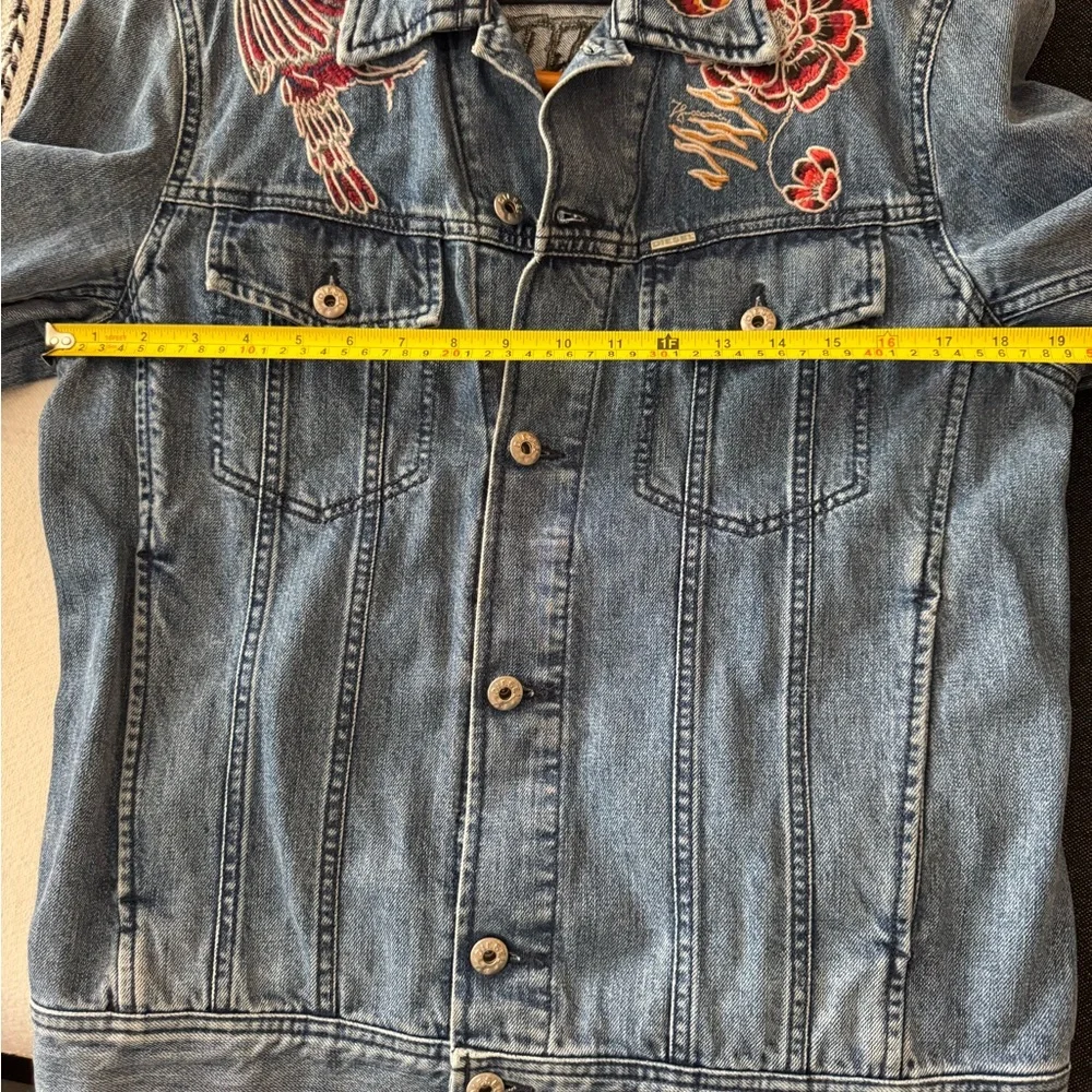 Diesel Men’s Denim Jacket with Floral Embroidery size L - Picture 14 of 14